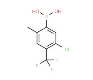 5-Chloro-2-methyl-4-(trifluoromethyl)phenylboronic acid (CAS 1072946-33-8) - chemical structure image