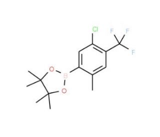 5-Chloro-2-methyl-4-(trifluoromethyl)phenylboronic acid, pinacol ester (CAS 1073353-97-5) - chemical structure image