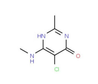 5-Chloro-2-methyl-6-(methylamino)-4-pyrimidinol - chemical structure image