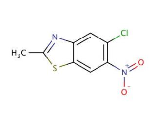 5-chloro-2-methyl-6-nitro-1,3-benzothiazole (CAS 5264-77-7) - chemical structure image