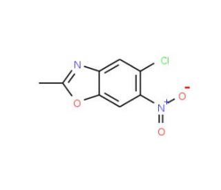 5-Chloro-2-methyl-6-nitro-1,3-benzoxazole (CAS 13452-16-9) - chemical structure image
