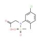[(5-Chloro-2-methyl-phenyl)-methanesulfonyl-amino]-acetic acid - chemical structure image
