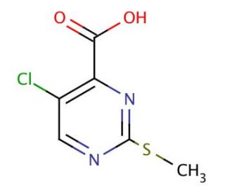 5-Chloro-2-(methylthio)pyrimidine-4-carboxylic acid (CAS 61727-33-1) - chemical structure image