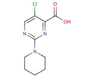5-chloro-2-(piperidin-1-yl)pyrimidine-4-carboxylic acid - chemical structure image