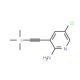 5-Chloro-3-[2-(trimethylsilyl)ethynyl]-2-pyridinamine (CAS 866318-90-3) - chemical structure image