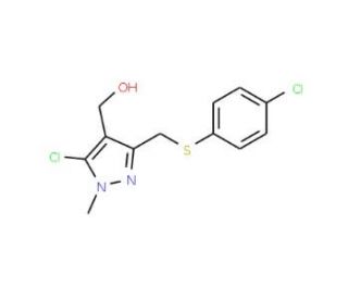 (5-Chloro-3-{[(4-chlorophenyl)sulfanyl]methyl}-1-methyl-1H-pyrazol-4-yl)methanol - chemical structure image