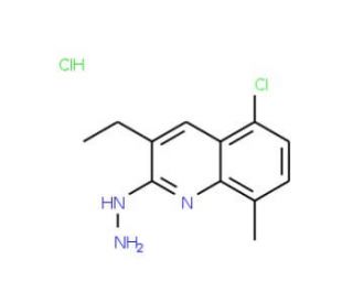 5-Chloro-3-ethyl-2-hydrazino-8-methylquinoline hydrochloride (CAS 1170536-28-3) - chemical structure image