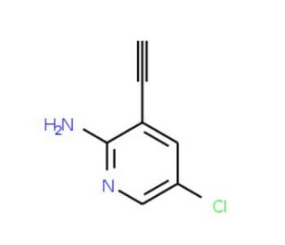 5-Chloro-3-ethynyl-2-pyridinamine - chemical structure image