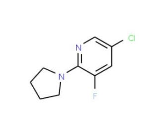 5-Chloro-3-fluoro-2-(pyrrolidin-1-yl)pyridine (CAS 1020253-18-2) - chemical structure image