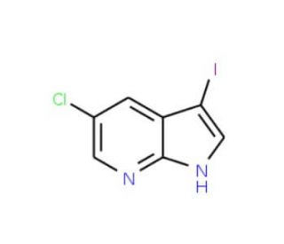 5-Chloro-3-iodo-1H-pyrrolo[2,3-b]pyridine (CAS 900514-08-1) - chemical structure image