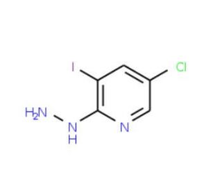 (5-Chloro-3-iodo-2-pyridyl)hydrazine (CAS 942206-12-4) - chemical structure image