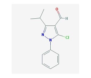 5-chloro-3-isopropyl-1-phenyl-1H-pyrazole-4-carbaldehyde (CAS 139347-65-2) - chemical structure image