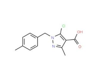 5-chloro-3-methyl-1-(4-methylbenzyl)-1H-pyrazole-4-carboxylic acid - chemical structure image