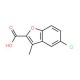 5-chloro-3-methyl-1-benzofuran-2-carboxylic acid (CAS 1134-00-5) - chemical structure image