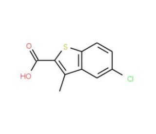5-Chloro-3-methyl-1-benzothiophene-2-carboxylic acid (CAS 50451-84-8) - chemical structure image