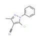 5-Chloro-3-methyl-1-phenyl-1H-pyrazole-4-carbonitrile (CAS 51626-33-6) - chemical structure image