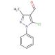 5-Chloro-3-methyl-1-phenyl-4-pyrazolecarboxaldehyde (CAS 947-95-5) - chemical structure image