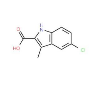 5-Chloro-3-methyl-1H-indole-2-carboxylic acid (CAS 16381-47-8) - chemical structure image