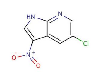 5-Chloro-3-nitro-1H-pyrrolo[2,3-b]pyridine (CAS 1033463-33-0) - chemical structure image