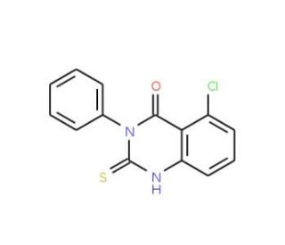 5-Chloro-3-phenyl-2-thioxo-2,3-dihydro-4(1H)-quinazolinone - chemical structure image