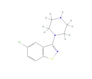5-Chloro-3-(piperazin-1-yl)benzol[d]isothiazole-d8 (CAS 1329808-44-7) - chemical structure image