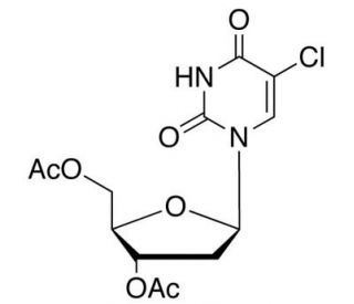 5-Chloro-3&prime;,5&prime;-di-O-acetyl-2&prime;-deoxyuridine (CAS 6046-63-5) - chemical structure image
