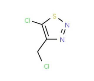 5-chloro-4-(chloromethyl)-1,2,3-thiadiazole (CAS 88127-85-9) - chemical structure image