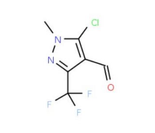 5-Chloro-4-formyl-1-methyl-3-(trifluoromethyl)-1H-pyrazole (CAS 128455-62-9) - chemical structure image