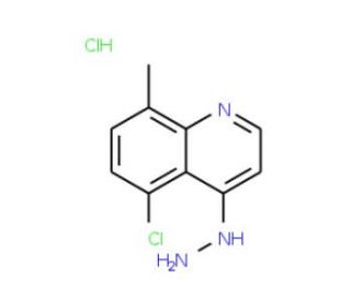 5-Chloro-4-hydrazino-8-methylquinoline hydrochloride (CAS 1172239-34-7) - chemical structure image