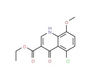 5-Chloro-4-hydroxy-8-methoxyquinoline-3-carboxylic acid ethyl ester (CAS 27333-34-2) - chemical structure image