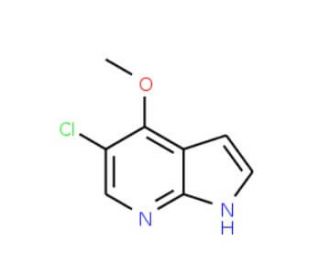 5-Chloro-4-methoxy-1H-pyrrolo[2,3-b]pyridine (CAS 1020056-69-2) - chemical structure image