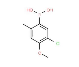 5-Chloro-4-methoxy-2-methylphenylboronic acid (CAS 511295-09-3) - chemical structure image