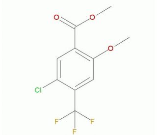 5-Chloro-4-trifluoromethyl-2-methoxy benzoic acid methyl ester (CAS 885518-15-0) - chemical structure image