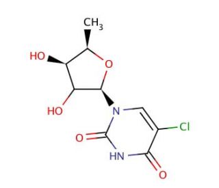 5-Chloro-5&prime;-deoxyuridine - chemical structure image
