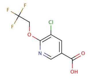 5-chloro-6-(2,2,2-trifluoroethoxy)pyridine-3-carboxylic acid - chemical structure image