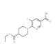 5-Chloro-6-[4-(ethoxycarbonyl)piperidino]-nicotinic acid - chemical structure image