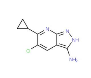 5-Chloro-6-cyclopropyl-1H-pyrazolo[3,4-b]pyridin-3-ylamine - chemical structure image
