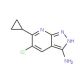 5-Chloro-6-cyclopropyl-1H-pyrazolo[3,4-b]pyridin-3-ylamine - chemical structure image