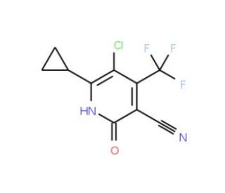 5-Chloro-6-cyclopropyl-2-hydroxy-4-(trifluoromethyl)nicotinonitrile - chemical structure image