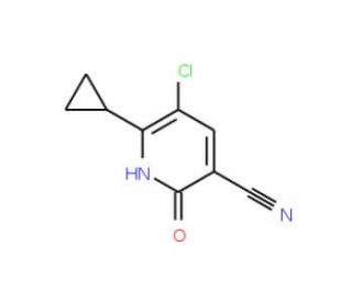 5-Chloro-6-cyclopropyl-2-oxo-1,2-dihydro-3-pyridinecarbonitrile - chemical structure image
