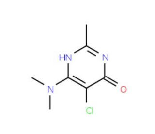 5-Chloro-6-(dimethylamino)-2-methyl-4-pyrimidinol - chemical structure image