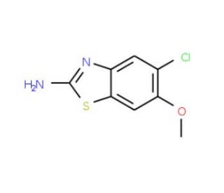 5-Chloro-6-methoxy-benzothiazol-2-ylamine (CAS 74821-70-8) - chemical structure image