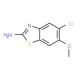 5-Chloro-6-methoxy-benzothiazol-2-ylamine (CAS 74821-70-8) - chemical structure image