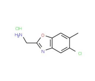 (5-Chloro-6-methyl-1,3-benzoxazol-2-yl)-methylamine hydrochloride - chemical structure image