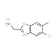 (5-Chloro-6-methyl-1,3-benzoxazol-2-yl)-methylamine hydrochloride - chemical structure image