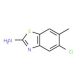 5-Chloro-6-methyl-benzothiazol-2-ylamine (CAS 50850-98-1) - chemical structure image