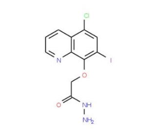 (5-Chloro-7-iodo-quinolin-8-yloxy)-acetic acid hydrazide (CAS 73511-41-8) - chemical structure image