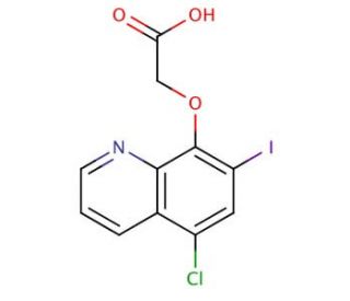 (5-Chloro-7-iodo-quinolin-8-yloxy)-acetic acid - chemical structure image