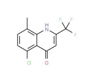 5-Chloro-8-methyl-2-(trifluoromethyl)quinolin-4-ol (CAS 59108-09-7) - chemical structure image