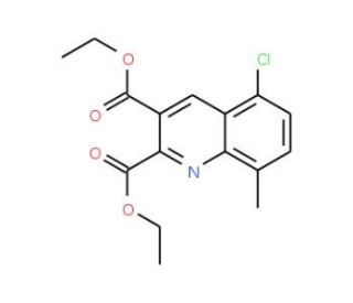 5-Chloro-8-methylquinoline-2,3-dicarboxylic acid diethyl ester (CAS 948294-21-1) - chemical structure image